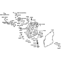 Gehäusedeckel rechts & Wasserpumpe