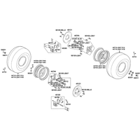 Räder vorne mit Bremse