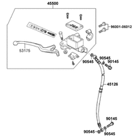 Bremshebel & Bremsschlauch vorne