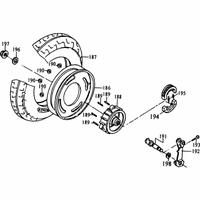 Hinterrad mit Bremse