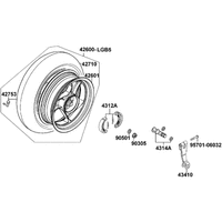 Hinterrad mit Bremse