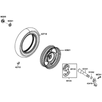Hinterrad mit Bremse