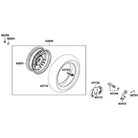 Hinterrad mit Bremse