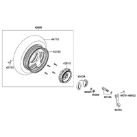 Hinterrad mit Bremse