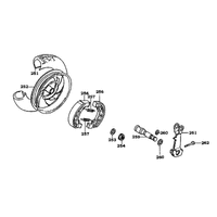 Hinterrad mit Bremse