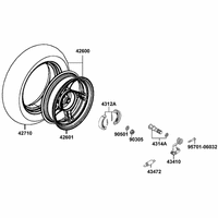 Hinterrad mit Bremse