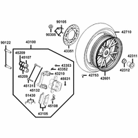 Hinterrad mit Bremsscheibe