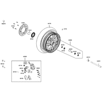 Vorderrad mit Bremsscheibe