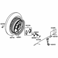 Hinterrad mit Bremse