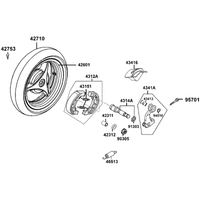 Hinterrad mit Bremse