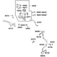 Bremshebel & Bremsschlauch vorne
