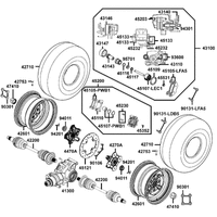 Räder hinten mit Bremse