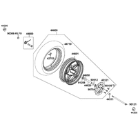 Vorderrad mit Bremssattel
