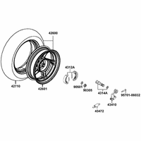 Hinterrad mit Bremse