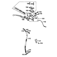 Hauptbremszylinder & Bremsschlauch vorn