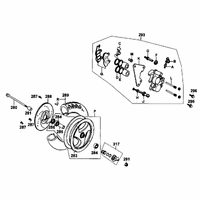 Vorderrad mit Bremssattel