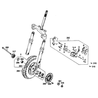 Vorderrad mit Bremssattel