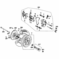 Vorderrad mit Bremssattel