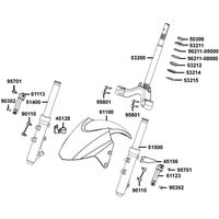 Gabeljoch, Lenkkopflager & Gabel kpl.