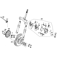 Vorderrad mit Bremssattel