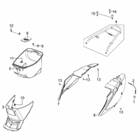 hintere Verkleidungen & Helmbox