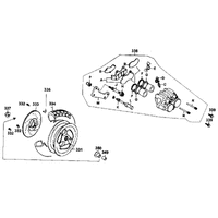 Hinterrad mit Bremssattel