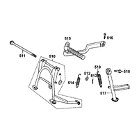 Ständer und Kickstarterhebel