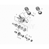 KURBELWELLE/KOLBEN/AUSGLEICHSWELLE
