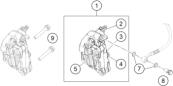 Bremszange Vorne - 200 DUKE, white, w-o ABS - B.D. - 2025 - Ktm