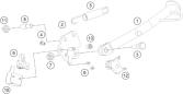 Seiten- / Mittelständer - RC 200, black, w-o ABS - B.D. - 2020 - Ktm