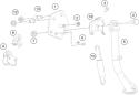 Seiten- / Mittelständer - RC 125, white - B.D. - 2023 - Ktm