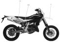 Aufkleber Weiss / Schwarz - SMS 125 - 2011 - Husqvarna