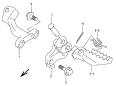 Fussraste - DR 350 - 1995 - Suzuki