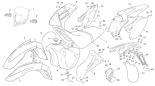 Verkleidung - MOTO SHERCO 50 END BLANC BLEU RACING - 2013 - Sherco