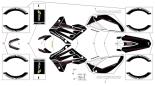 Dekor 50r Black Panther - MOTO SHERCO 50 END BLANC BLEU RACING - 2013 - Sherco